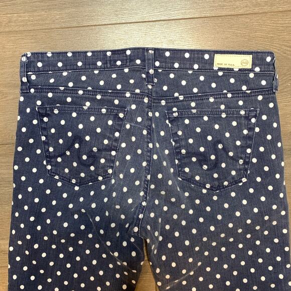 AG Adriano Goldschmied Stevie Ankle Slim Straight Polka Dots Mid Rise Jeans 29R - Picture 4 of 8